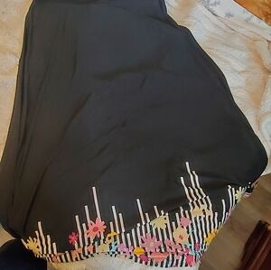 Lularoe Black Skirt with Floral Design